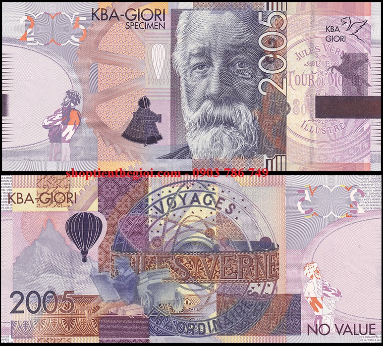 Switzerland - Thụy Sỹ 2005 KBA Giori Jules Verne specimen UNC